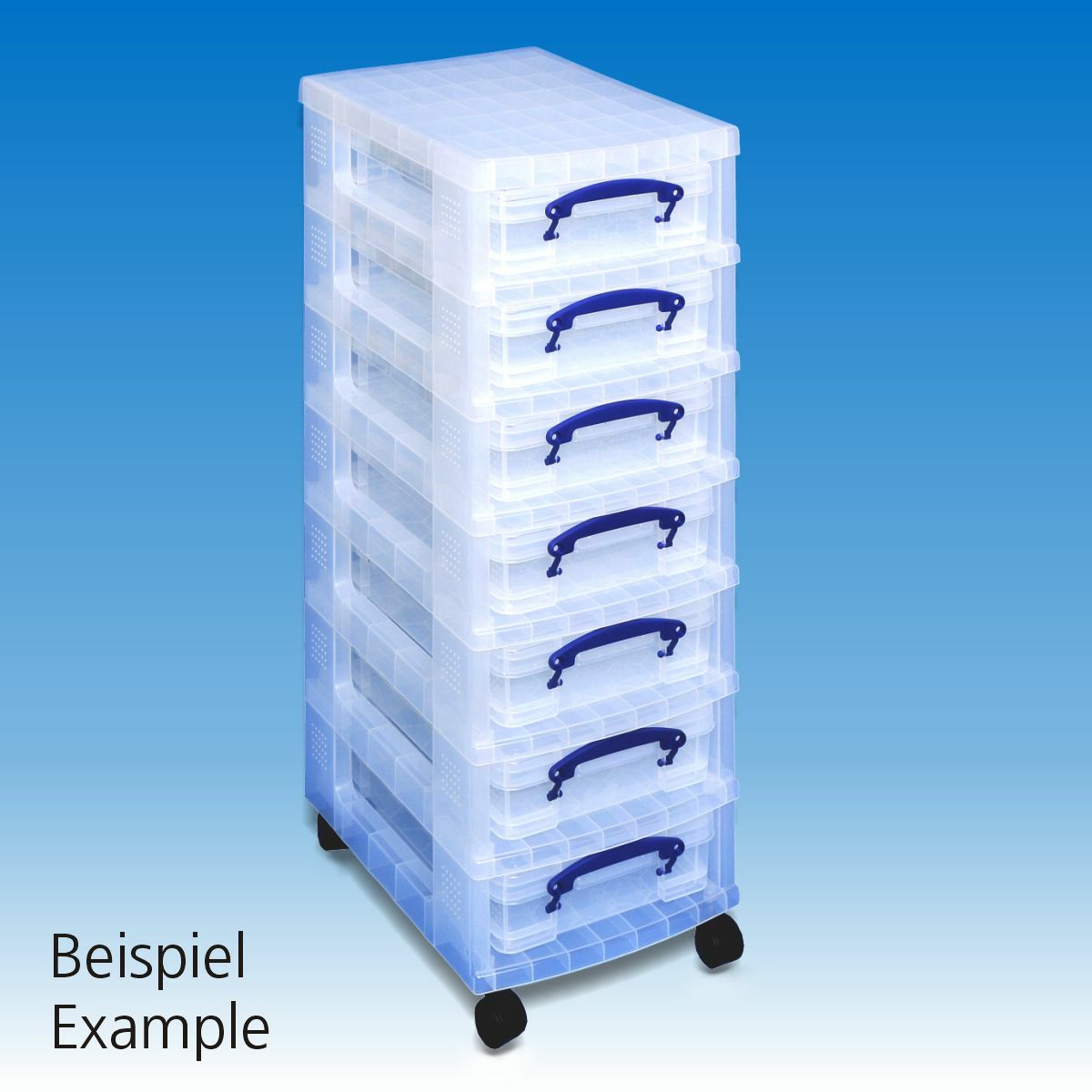 Single Tower 5 x 4-Liter-Boxen, Gestell transparent